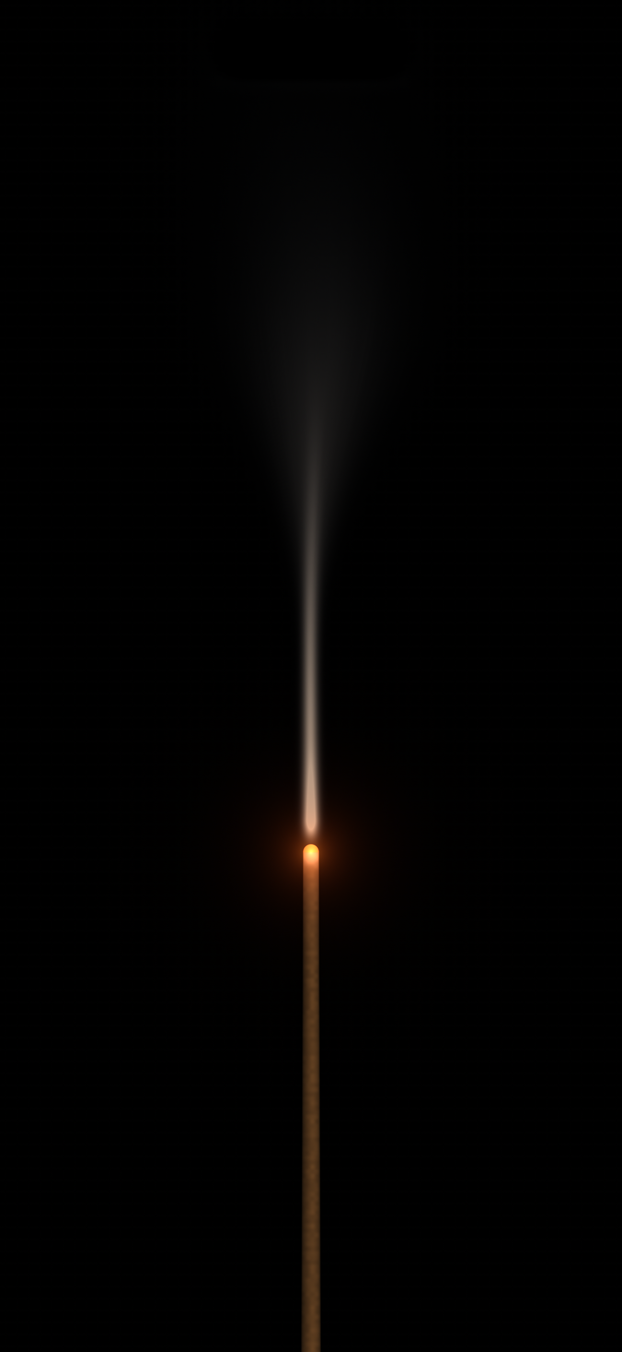 Wuji Incense: glowing incense ember and rising smoke
